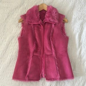 Hot Pink Faux Fur Vest